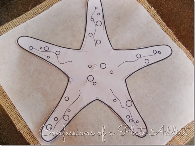 CONFESSIONS OF A PLATE ADDICT No-Sew Starfish Pillow step 2