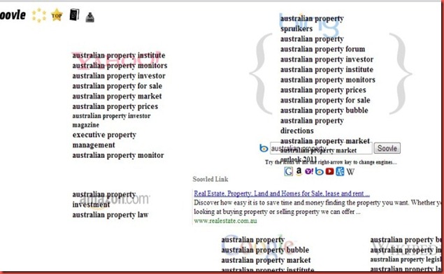 soovle bing  australian property market