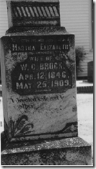 Martha Elizabeth Ganus Brock's Headstone Martha Elizabeth Ganus Brock's Headstone