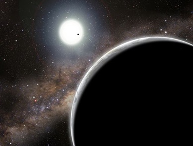 ilustração do exoplaneta Kepler-19c