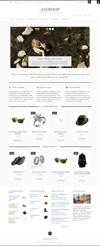 AyoShop, theme gratuito de WordPress para eCommerce AyoShop, theme gratuito de WordPress para eCommerce
