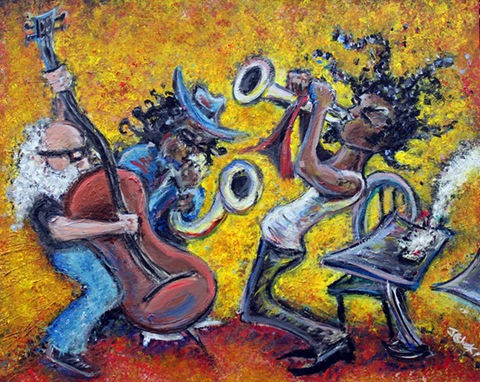 jazz musician painting