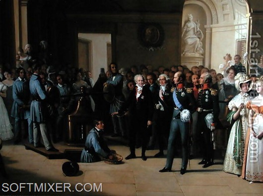 Tsar-Alexander-I-1777-1825-Visiting-The-Paris-Hotel-De-La-Monnaie-On-25th-May-1814,-1844-2