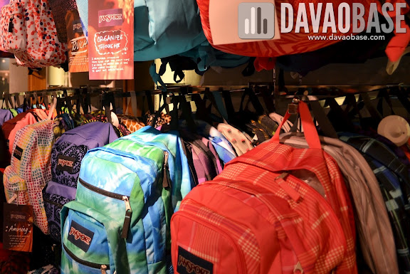 Colorful designs of Jansport bags in Bratpack Abreeza