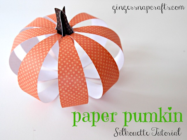paper pumpkin tutorial from Ginger Snap Crafts