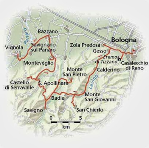 merlot colli bolognesi map