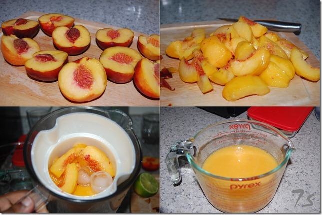 Peach juice process