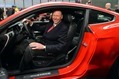 Ford CEO Alan Mulally presents the all-new Ford Mustang in Times Square, New York, Dec. 5, 2013