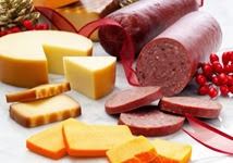 c0 Hickory Farms Summer Sausage and cheese