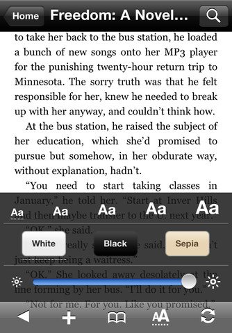 Aplicacion del Kindle para iPhone