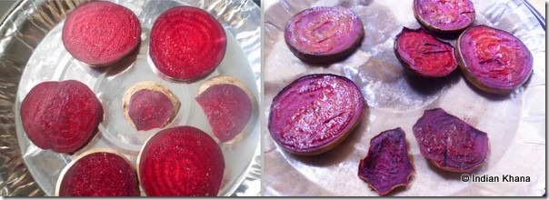 Roasting beets in oven for pesto