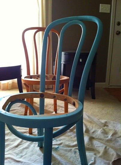 turqoiuse kitchen chairs
