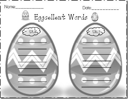 Eggcellent Words -unk, -ump