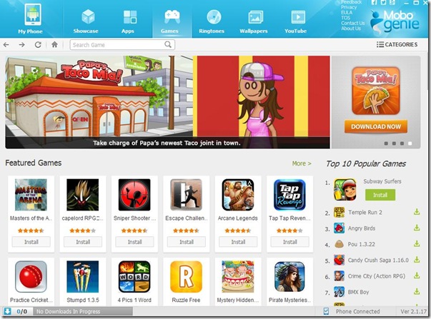 Mobogenie scaricare app, giochi, suonerie, sfondi