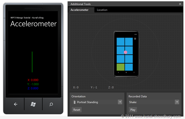 WP7.1 Demo - Expanded Accelerometer Window with Phone Emulator[9]