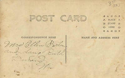 Postcard Ellen Barton and Ruth D L Antiques back