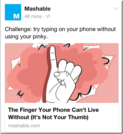 Mashable the finger your phone can't live without
