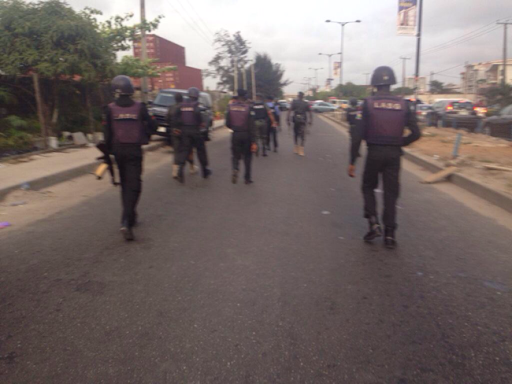 Pictures From The Scene Of The Robbery Attack At First City Monument Bank (FCMB) Lekki Phase 1 29