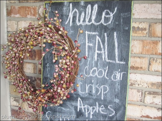 {plumberry pie} fall chalkboard change up