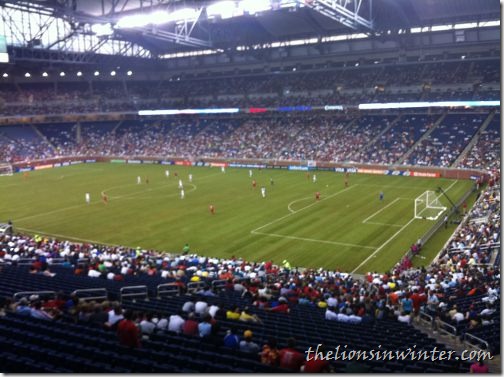 Crowd at Ford Field in Detroit for the USMNT vs. Canada Gold Cup match