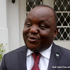 Mbusa Nyamwisi, candidat à la présidentielle 2011, lors d’une interview accordée à la Radio Okapi. Ph. John Bompengo