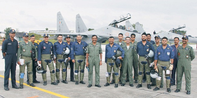 Indian Air Force [IAF] Sukhoi Su-30 MKI fighters at Tezpur, Assam [North-East]