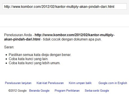 blogspot custom domain tidak diindeks google