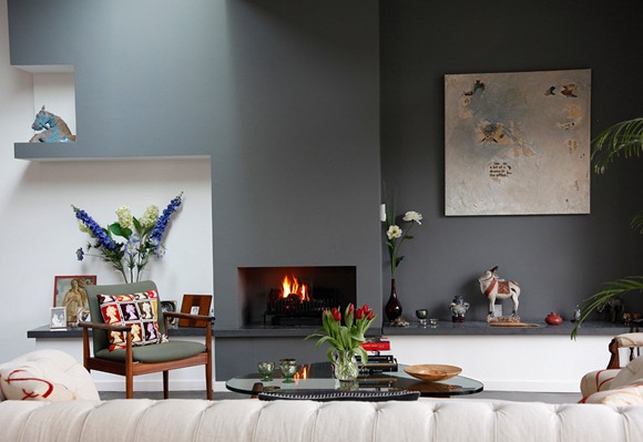 House-tour-gray-accent-wall-simple-fireplace