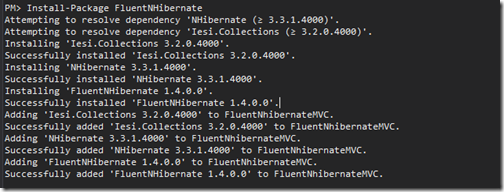 nuget-package-manager-adding-fluent-nhibernate