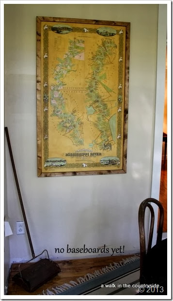 framed map of the Mississippi River Plantations