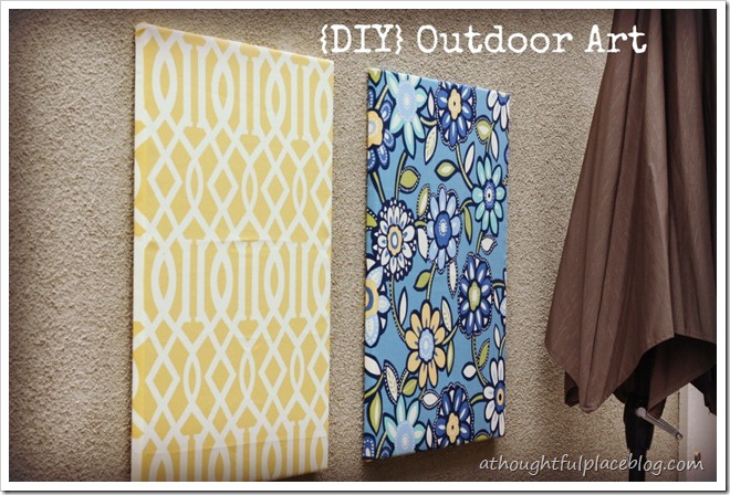 Diy Outdoor Art A Thoughtful Place I Have Been Staring At This Wall For Years Wondering What To Do Realized It Would Be Great Hang Something But Being That Is Stucco