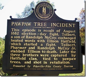 Pawaw Tree Incident marker 2047 near Buskirk, KY