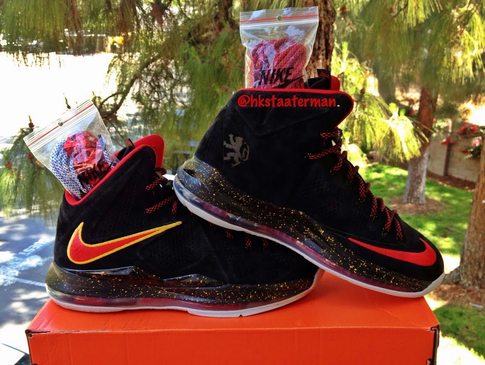 lebron x black and red
