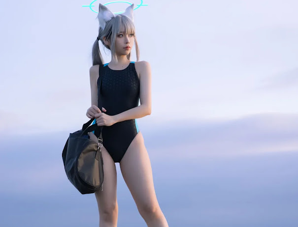 Coser@G44不会受伤 Vol.075 碧蓝档案 砂狼白子泳装