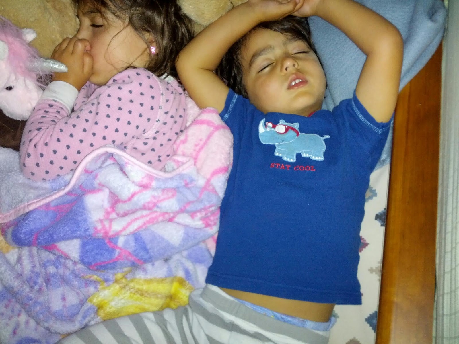 Thakkar Babies Sleeping in the same bed in SD