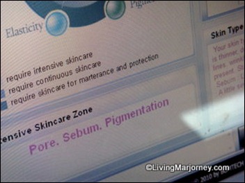 Celeteque DermoScience Skin Analysis Result