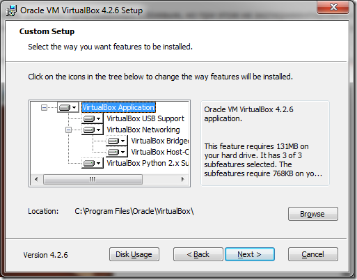 Установка VirtualBox, шаг 2