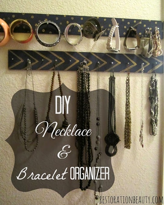 diy necklace and bracelet organizer 1