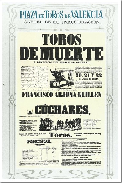 cartel primera corrida de toros
