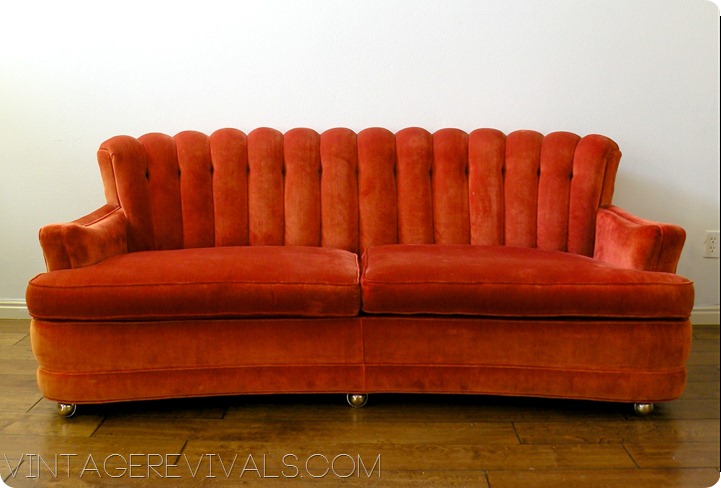 Retro Velvet Couch