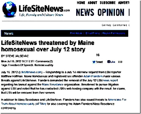 LifeSiteNews Screen Capture in Case Removed