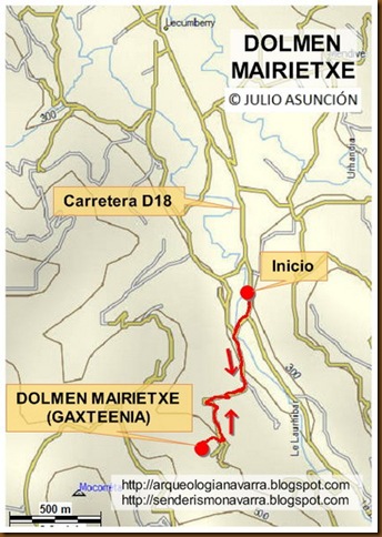 Mapa dolmen Mairietxe