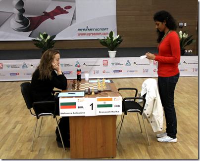 Stefanova vs Harika, Round 5, Game 2, Semi-Finals, World Women's Chess Championship 2012