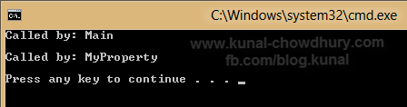 Example Output: Learn about CallerMemberName Attribute in C# 5.0 Example Output: Learn about CallerMemberName Attribute in C# 5.0