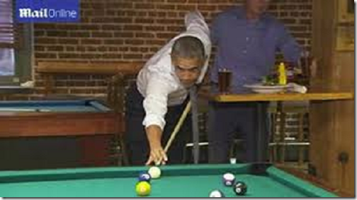 Obama play pool