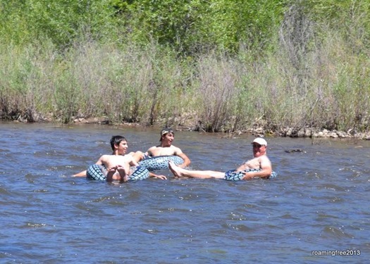 Enjoying their float down the river!