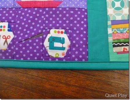 Teal binding And Sew On BoM wallhanging