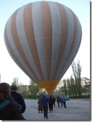 Walking to the balloon