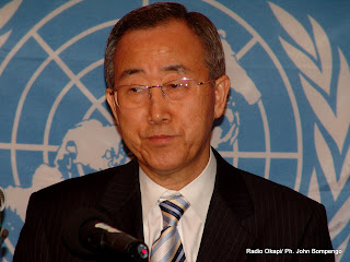 Ban Ki-moon, secrétaire général de l'Onu.Radio Okapi/ Ph. John Bompengo