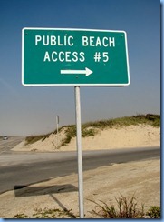 6579 Texas, South Padre Island - Padre Blvd - Beach Access #5 sign